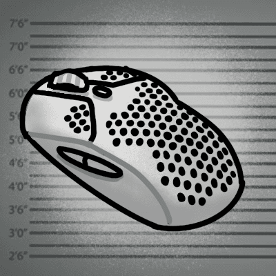 The HyperX Pulsefire Haste; Ultra Lightweight, 62g, 100 Hour Battery Life, 2.4Ghz Wireless, Honeycomb Shell, Hex Design, Up to 16000 DPI, 6 Programmable Buttons, in White.